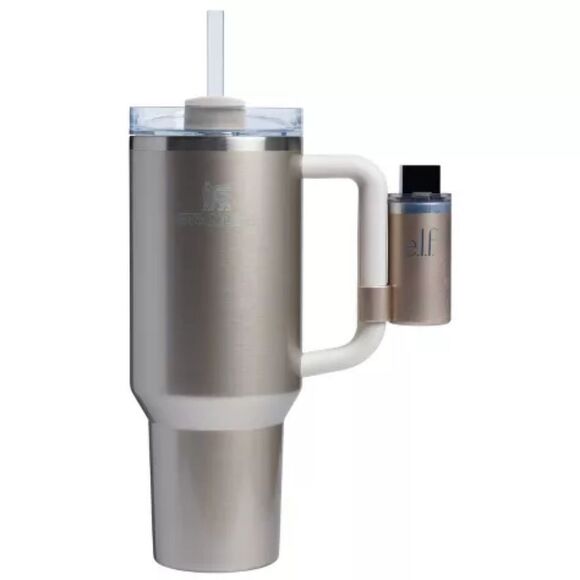 Stanley x e.l.f. Cosmetics 40 oz SS Tumbler Bundle w/ Lip Oil & Holder - Picture 3 of 8